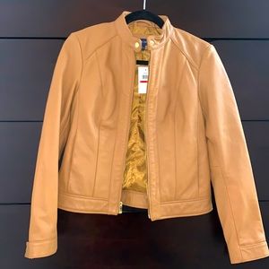 NWT authentic lamb skin Cole Haan leather jacket, XS